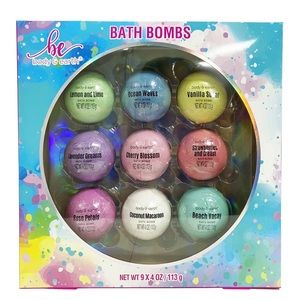 NIB New Body & Earth 9 Pieces Bath Bomb Set, 4 oz